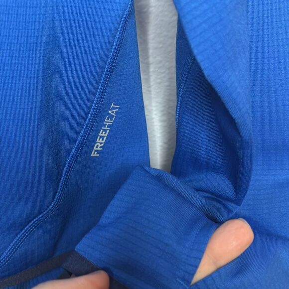 Eddie Bauer Royal Blue Waffle Print 1/2 Zip Pullover Size Large - Picture 8 of 10